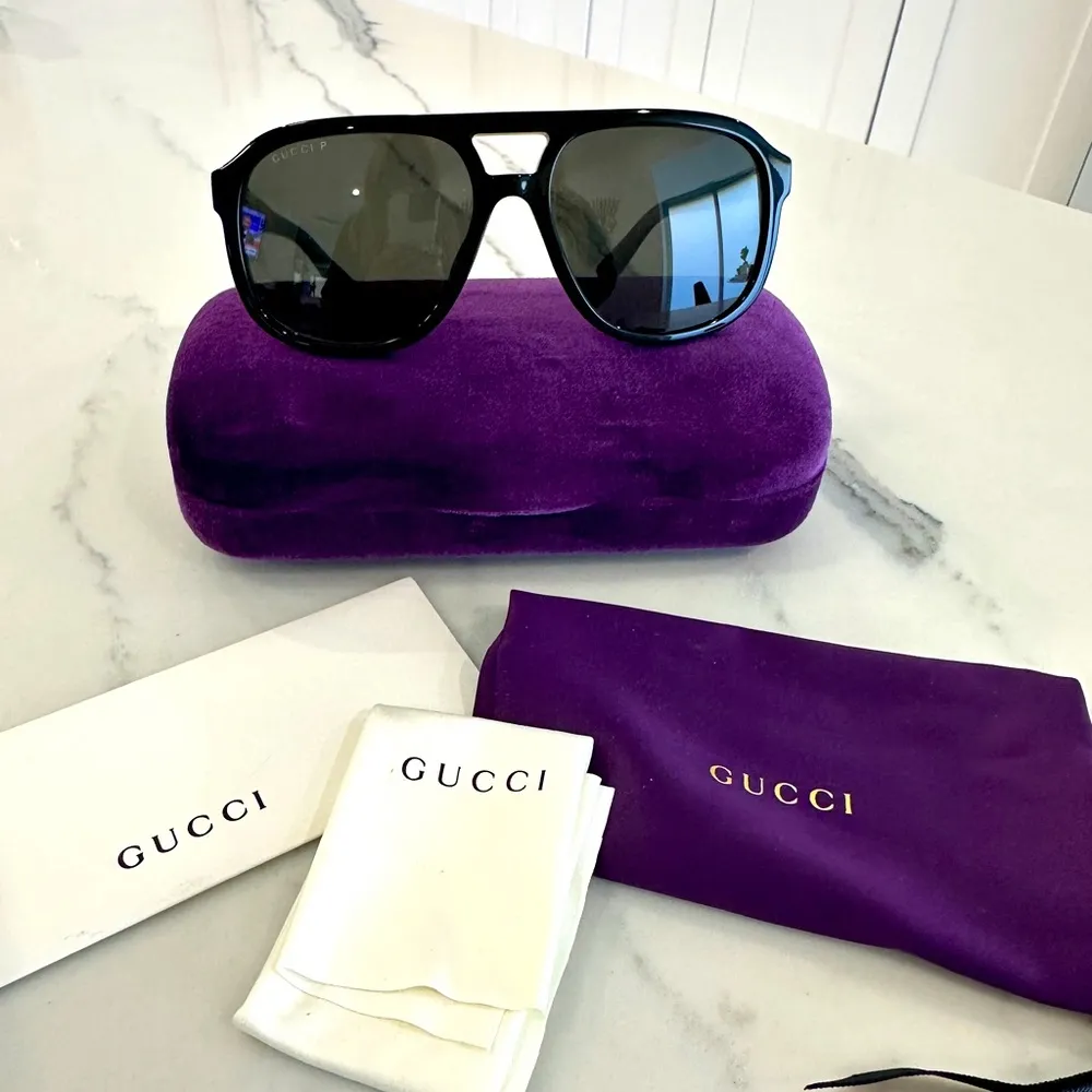 Gucci Logo Polarized Sunglasses - Image 2