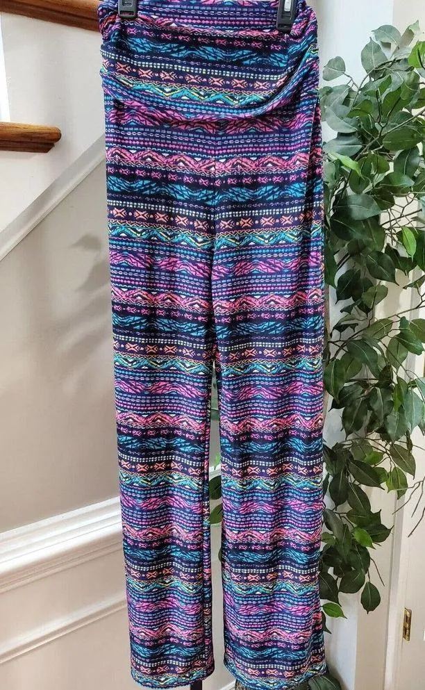 Win Win Women's Multicolor Polyester Pull On Comfort Waist Palazzo Pant Size M Size M - Image 9