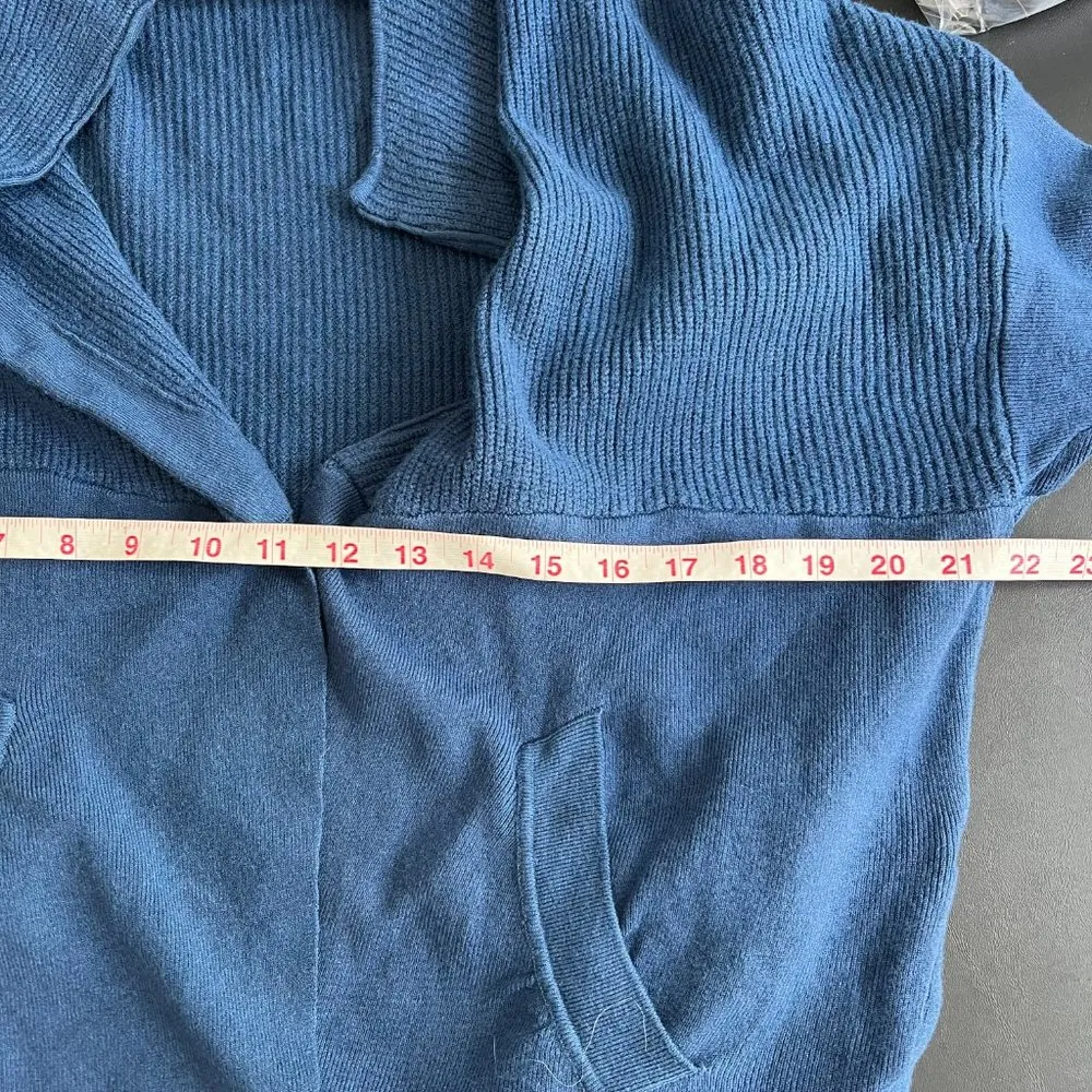 INC Size XL Blue Cardigan Sweater - Image 7