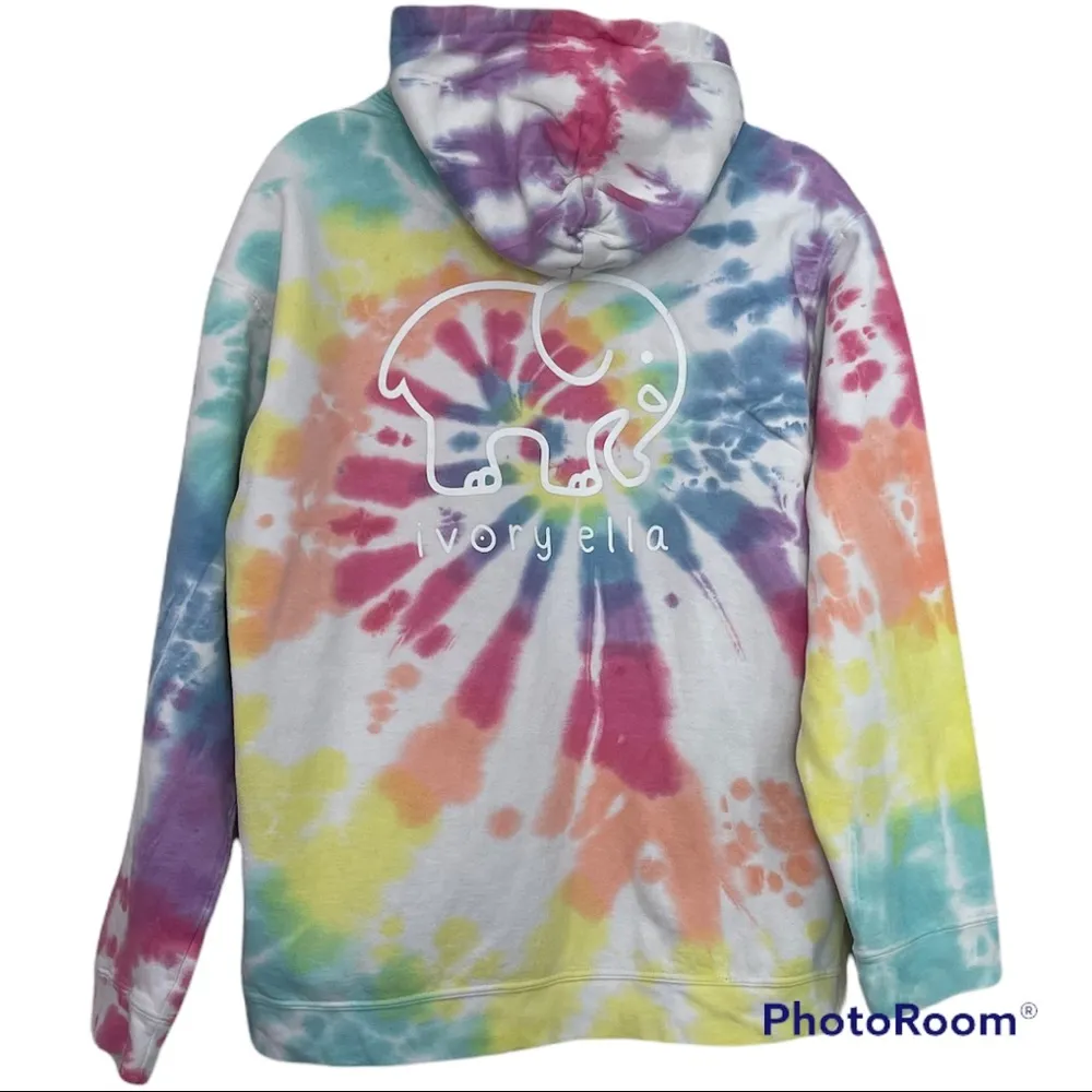 Ivory Ella Multicolored Tie Dye  Pullover Hoodie Size Medium - Image 2