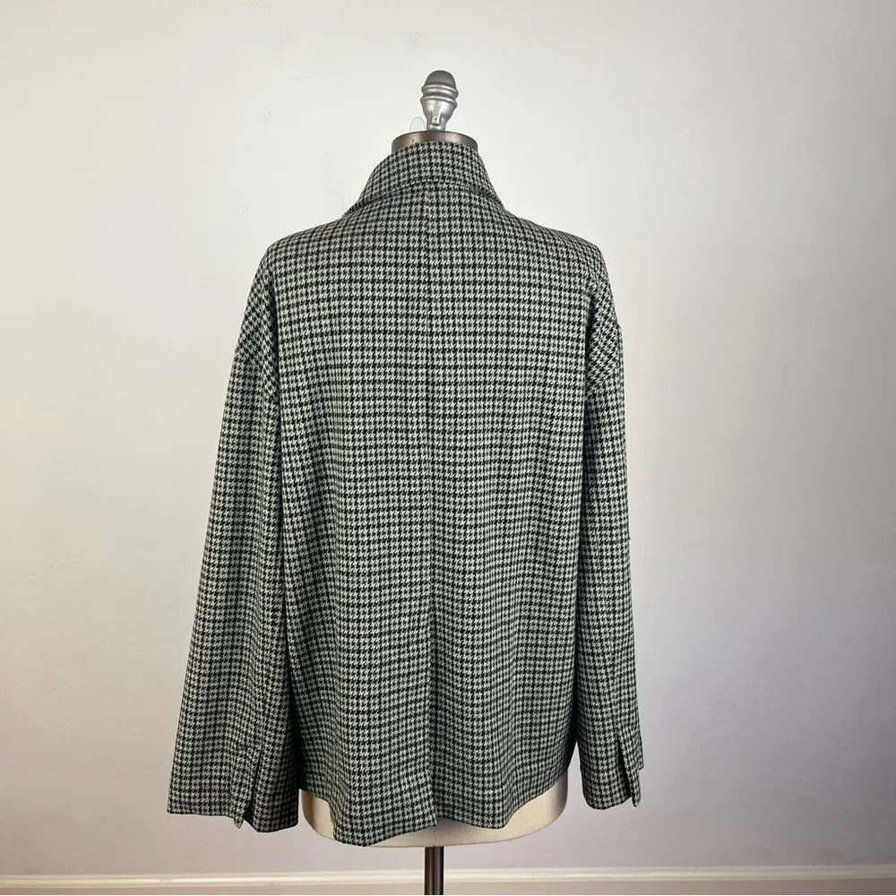 Madewell Oversized Knit Blazer in Houndstooth in True Black - Image 6