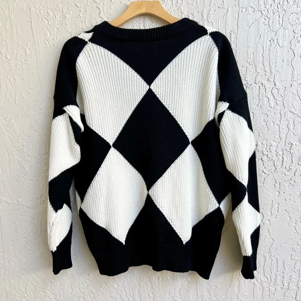 Elan Harley cardigan black and white new with tags SMALL - Image 6