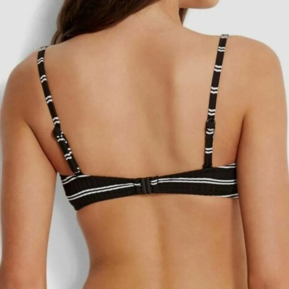 NWT Seafolly X Revolve Inka Stripe Bustier Bra in Black Stripe - Image 2