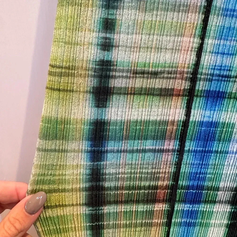 Urban Outfitters UO Margot Printed Wide-Leg Pant Green Blue Tie Dye Size S NWT - Image 7