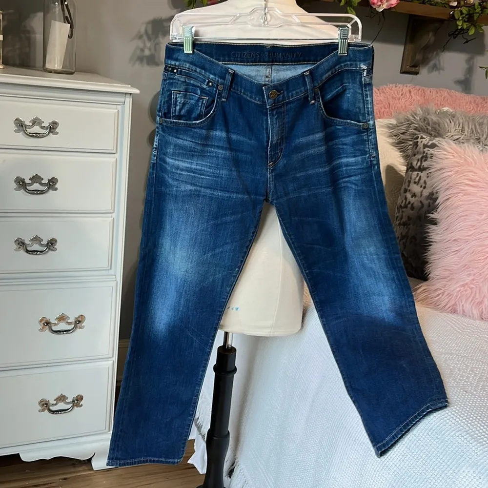 Citizens of Humanity Dylan Drop Rise Cropped Jeans Straight Leg Womens 28 - Image 4