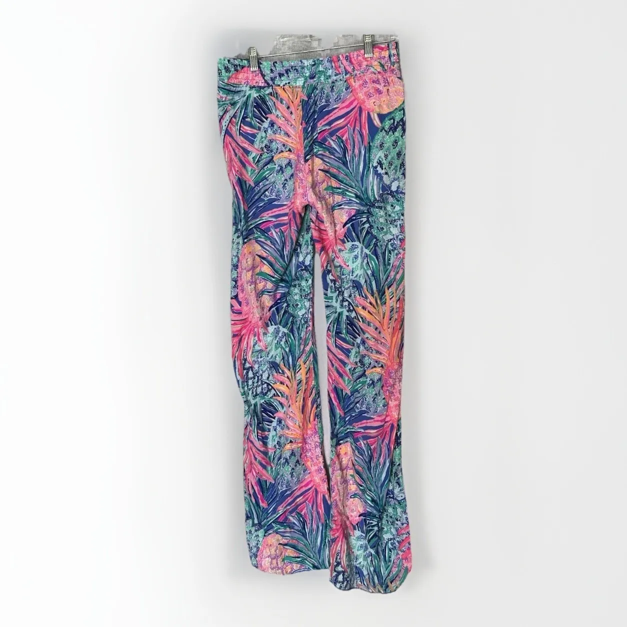 Lilly Pulitzer Palazzo Pants Womens XS Printed Wide Leg Pull On Resort Rayon - Image 2