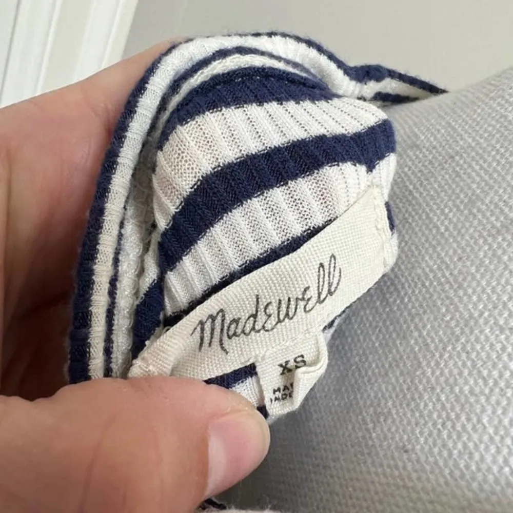 Madewell District Dress Sleeveless Blue & White Stripe XS Small - Image 3