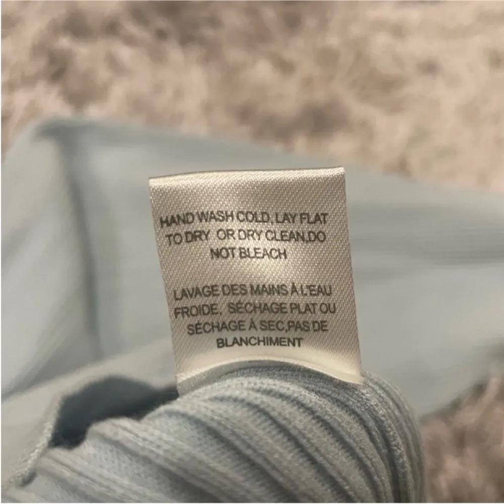 Ronny Kobo Simone Sky Blue Ribbed Dress Medium M - Image 5