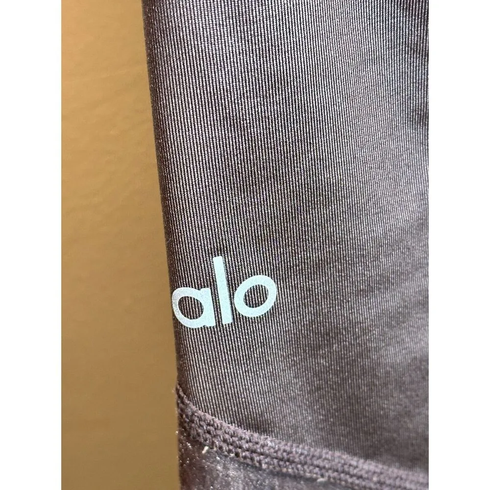 Alo Yoga  Women's Size M Purple Sheila Leggings High Waist Mesh Weave EUC - Image 6