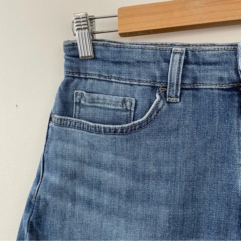 High Rise Relaxed Fit Stretch Denim Jean cutoffs cut off shorts Blue 10 new - Image 6