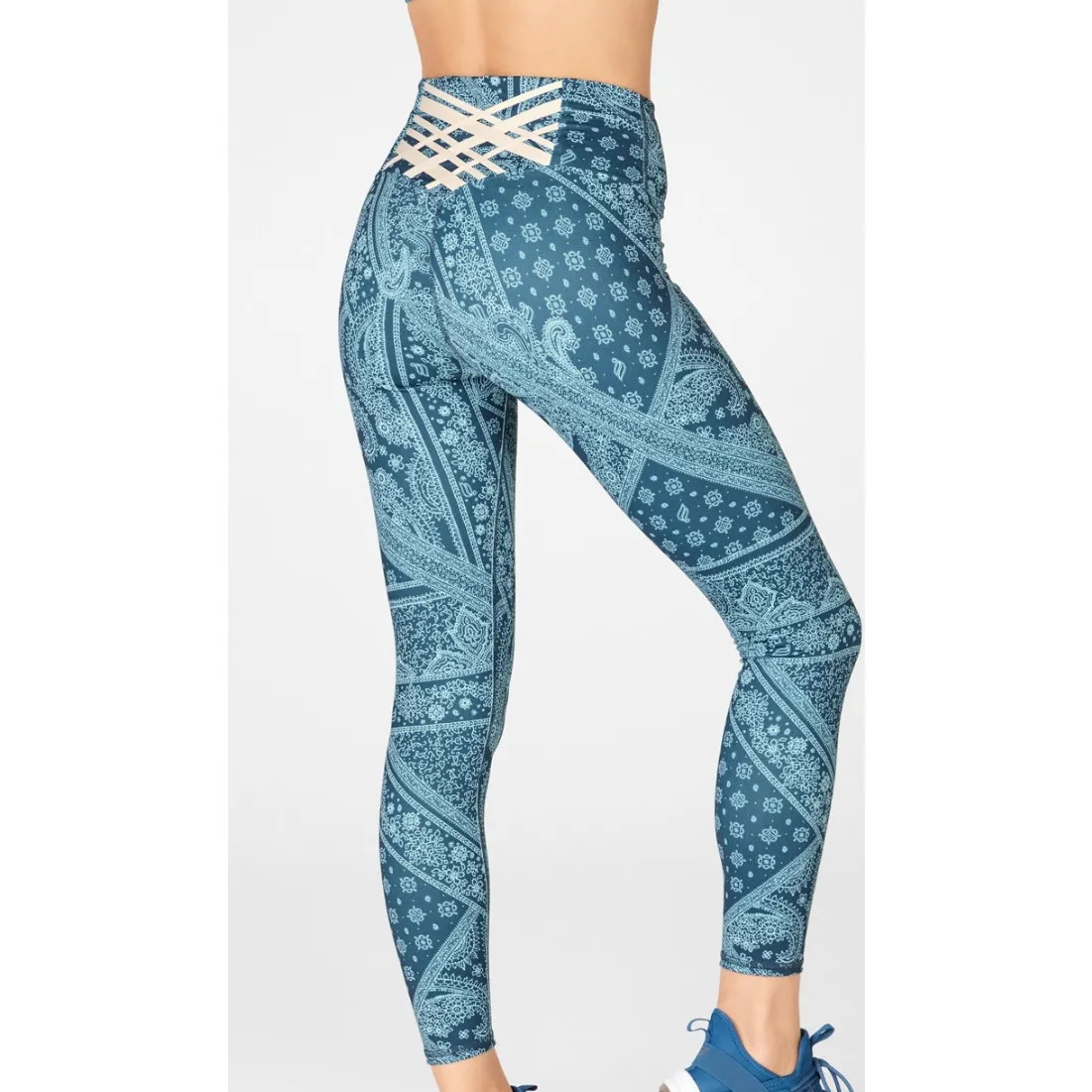 Fabletics Boost PowerHold® High-Waisted 7/8 Leggings Women's Medium Blue - Image 2