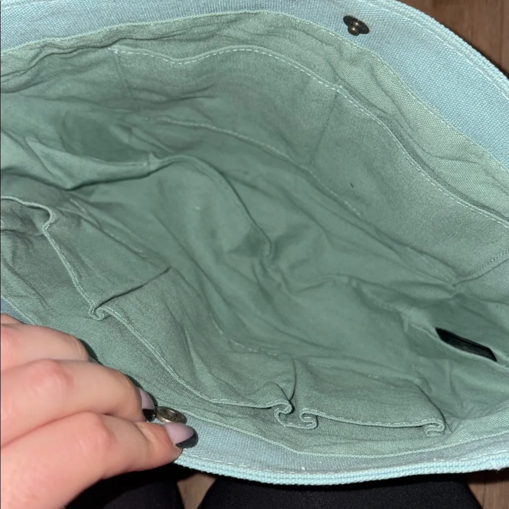 Portland Leather | Canvas Purse Organizer Blue - Image 3