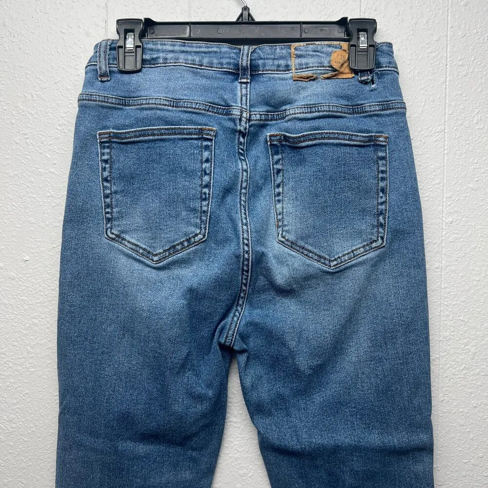 Monkey Ride Original Vintage Jeans High Rise Raw Hem Chic Feminine Size Size 32 - Image 6