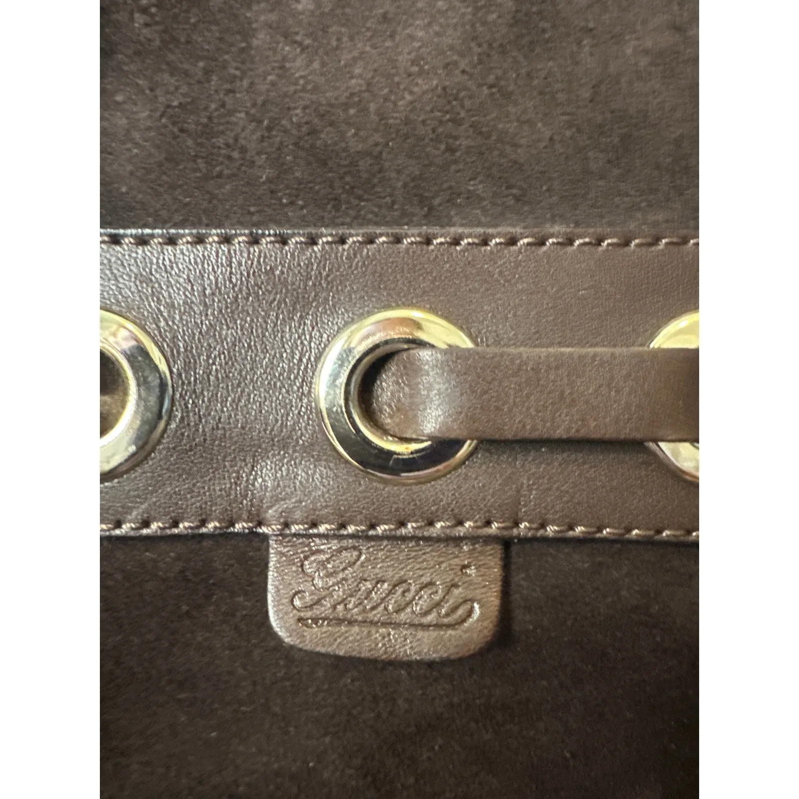 Gucci Dark Brown Suede Leather Fur Lined Tassel Knee Winter High Boots Size 6.5 - Image 8