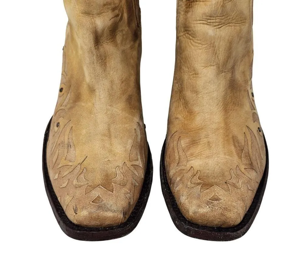 Old Gringo Juno Suede Leather Tan Embroidered Cowgirl Boots Western Size 6.5 B - Image 6