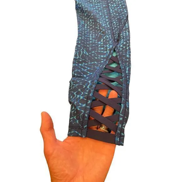 Lululemon Pure Practice Pant Leggings Samba Snake Kayak Blue Hero Blue 4‎ - Image 14