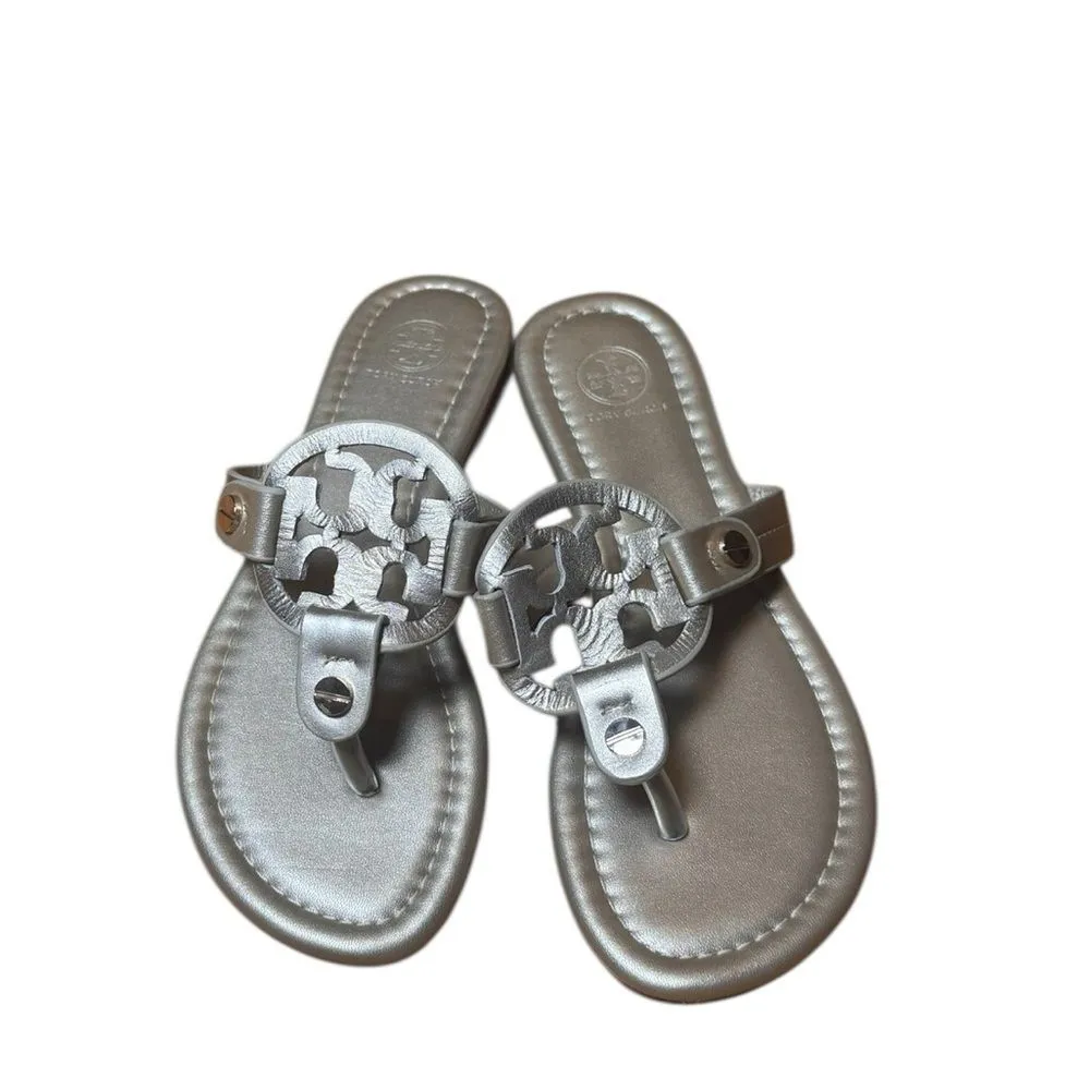 Tory Burch Miller Thong Sandal in spark gold 6 NWOT - Image 2