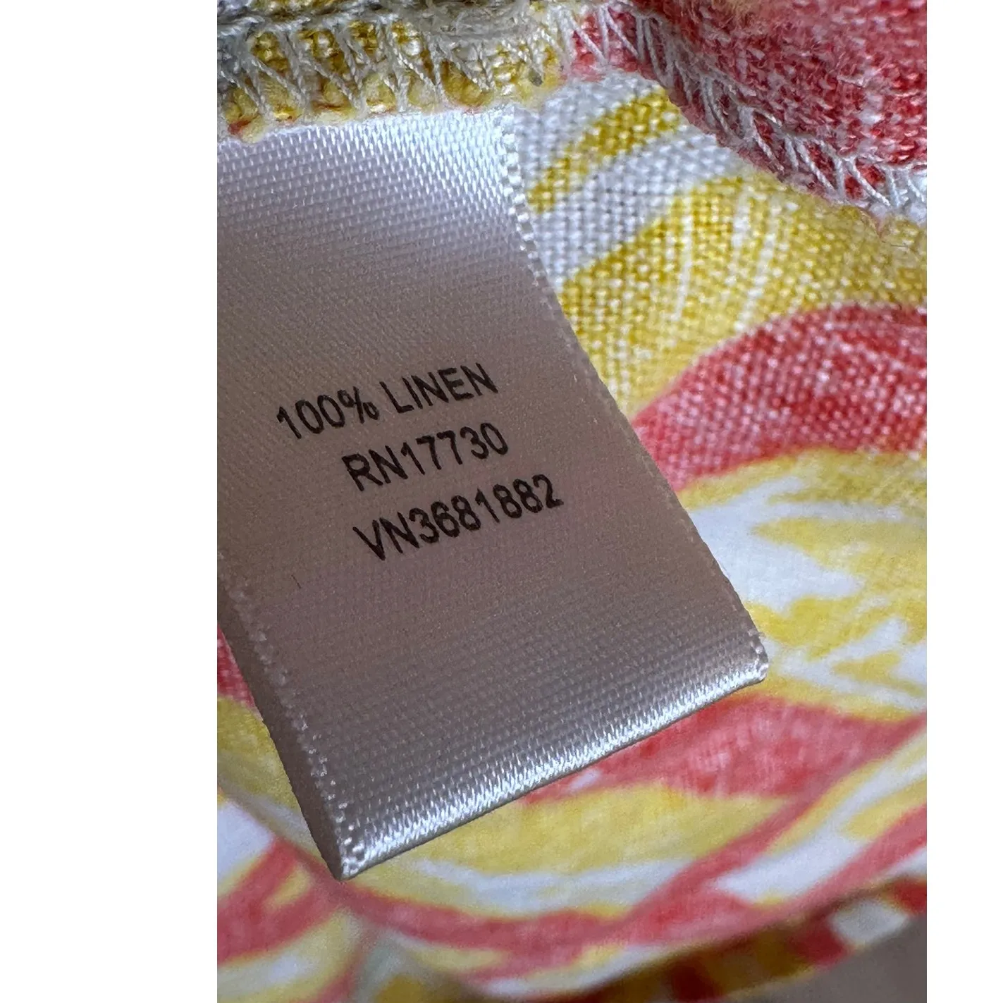 Women's Linen Style Beach Cover up Mini Geo Print Hood Y2K Medium Vacation Yellow - Image 7