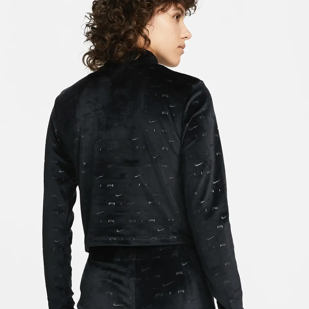 Nike Air Women’s Velour Quarter Zip Long Sleeve Top - Image 2