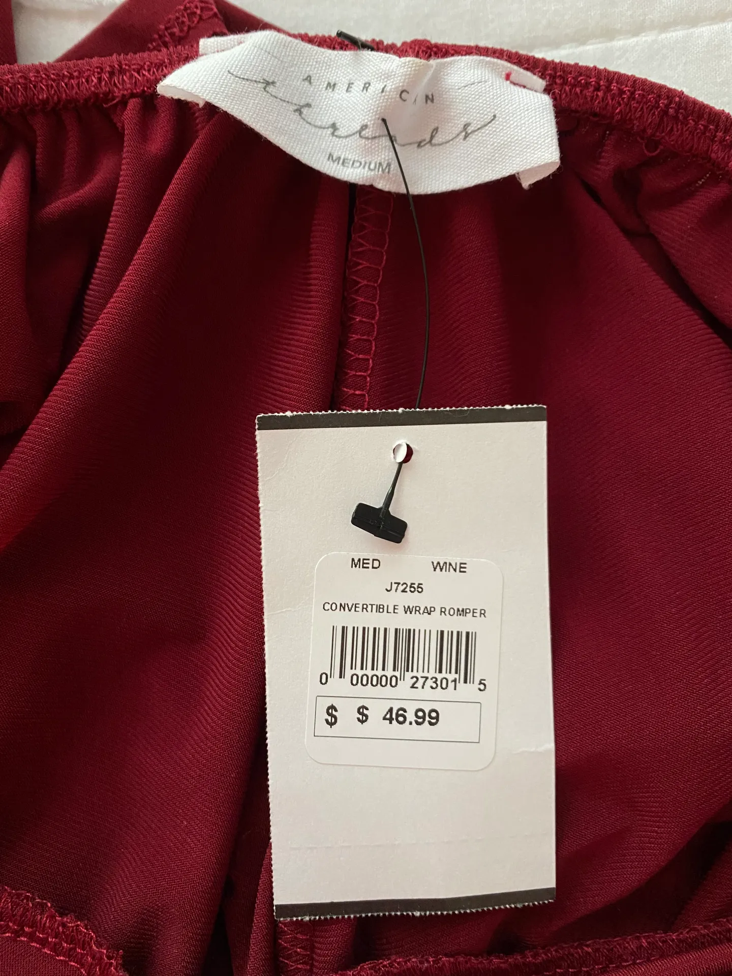 American Threads Crimson Wrap Romper - Image 5