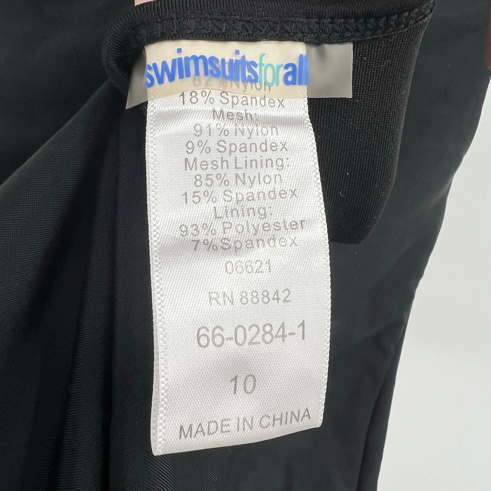 Swimsuits for all solid black one piece swimsuit bathing suit mesh upper size 10 - Image 8