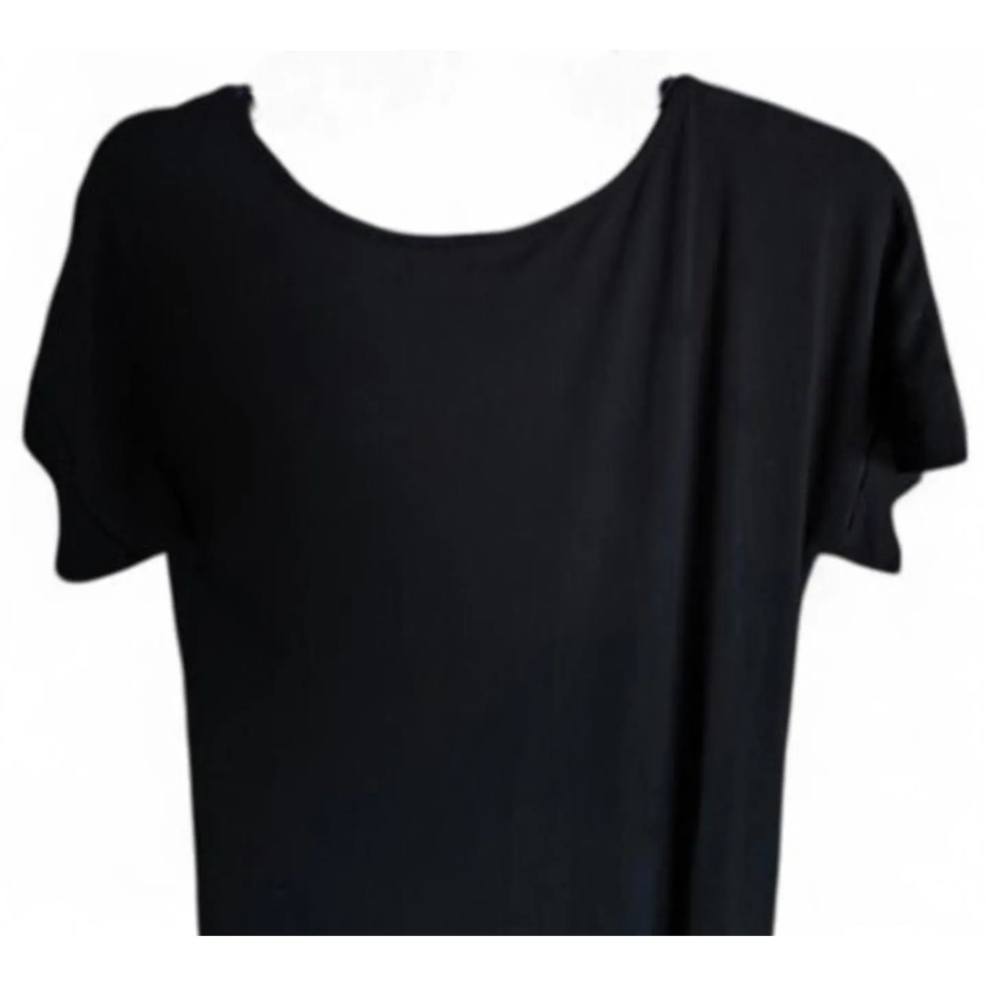 Time & Tru‎ Black Knit Maxi Dress Small V - Image 4