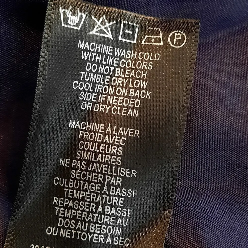 Adrianna Papell Trench Jacket Blazer Women's Size Medium Navy Blue Long Sleeve - Image 10