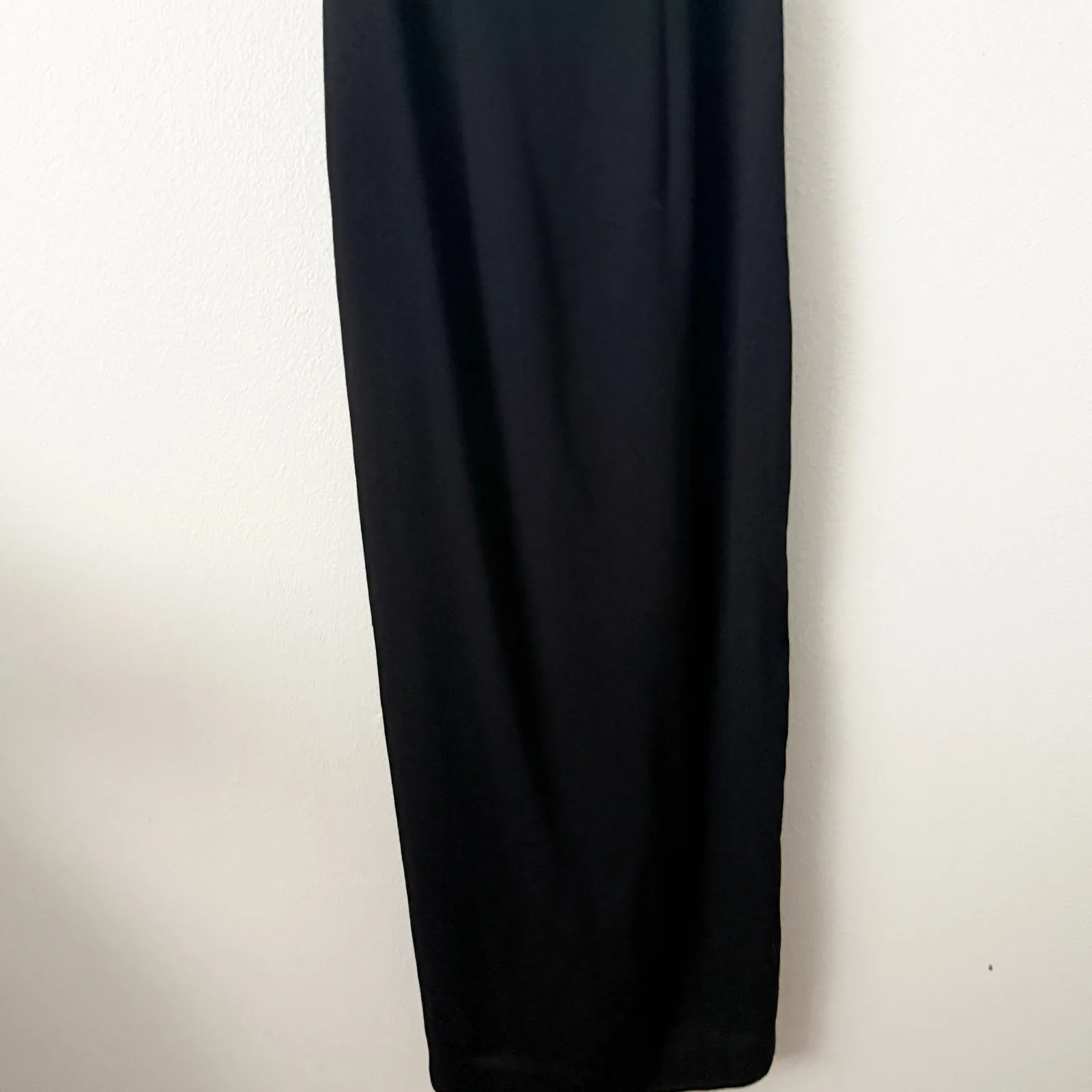 CYNTHIA ROWLEY | Black Maxi Formal Dress Satin Edge Sleeveless Long | Size 10 - Image 2