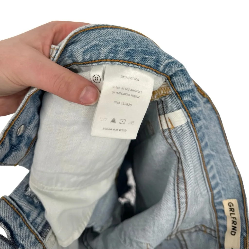 GRLFRND NWT The Jules Super High Rise Vintage Cut Off Shorts Light Distressed 27 - Image 6