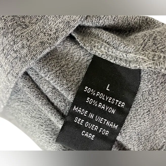 Alyx Women’s Large Gray Long Sleeve Lattice Sleeve Detail Casual Chic Top - Image 6