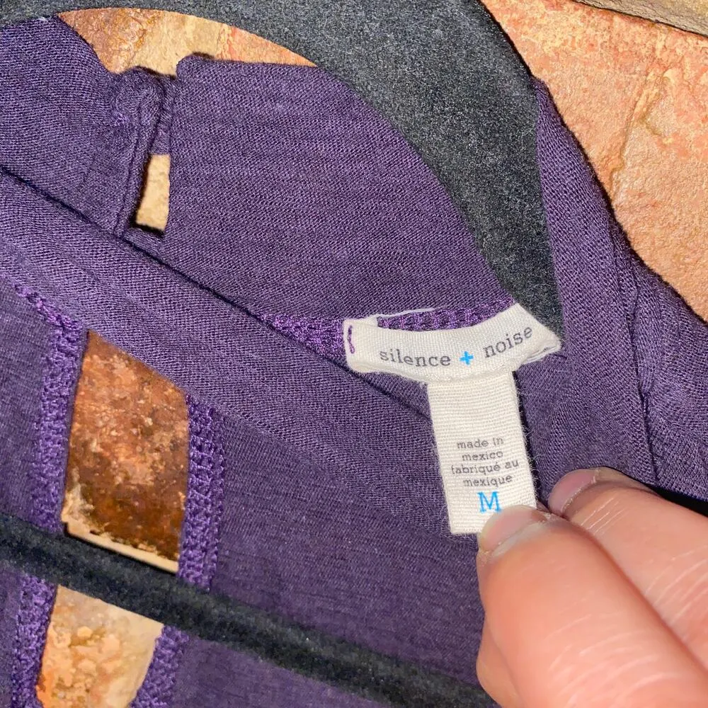 Urban Outfitters Silence + Noise Dark Burgundy Choker Drape Surplice Top Medium - Image 4