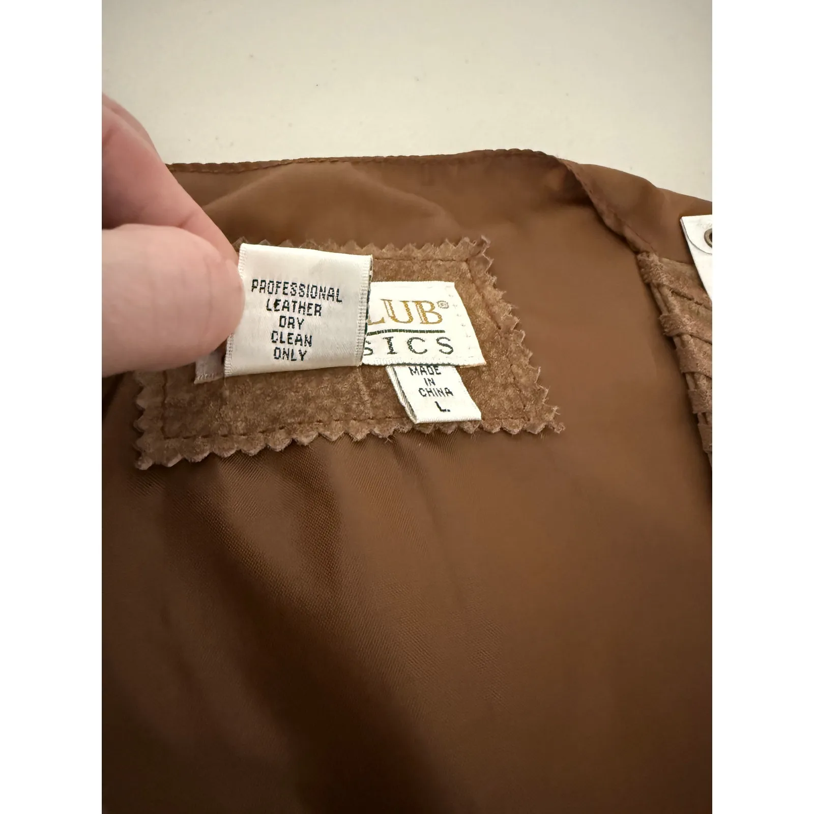 Women's Vtg Vintage 100% Leather Brown Suede Western Style Vest Cowgirl Large L - Image 4