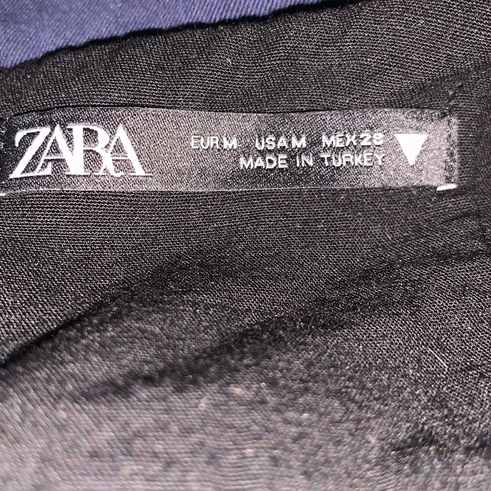 ZARA  Linen Blend Black Romper Back Zip - Image 8