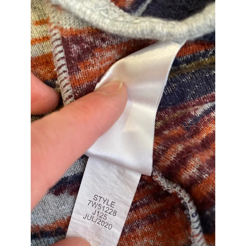 Lucky Brand Open Front Southwestern Style Boho Cardigan Sweater Sz Lg Cotton - Image 12