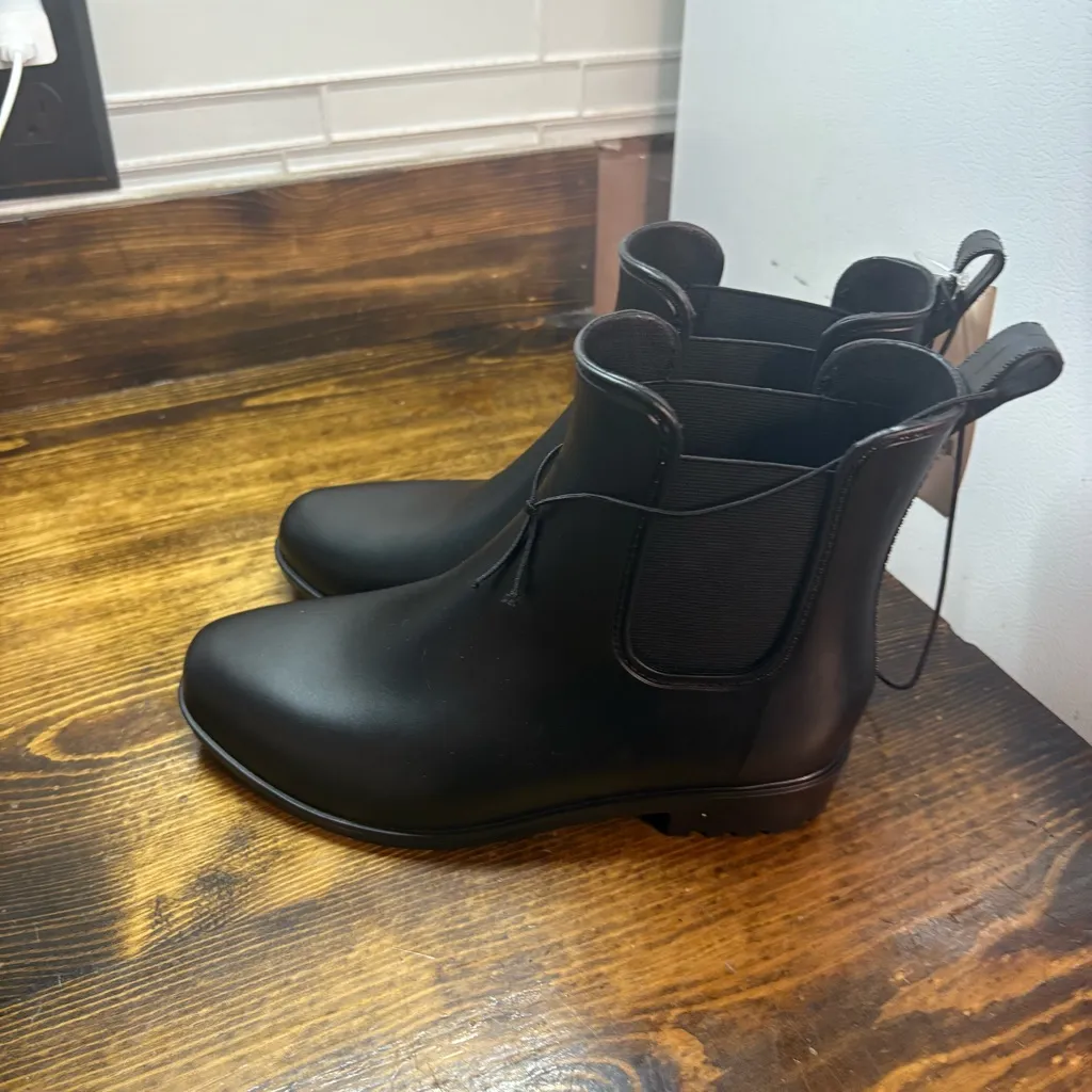 A New Day Black Rain Boots Size 6W - Image 2