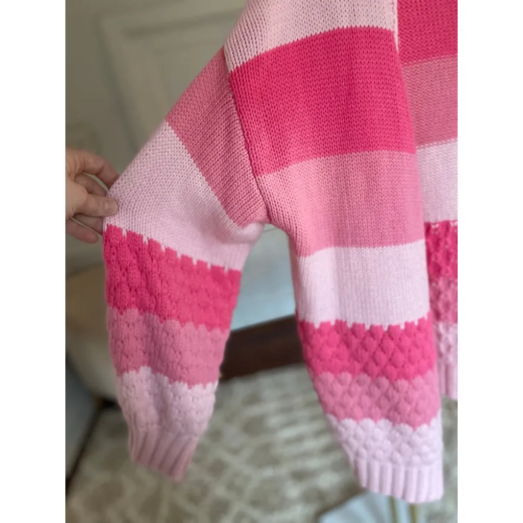 Shein Curve Knit Cardigan Soft Girl Preppy Academia Barbie Cottage core Scandi - Image 7