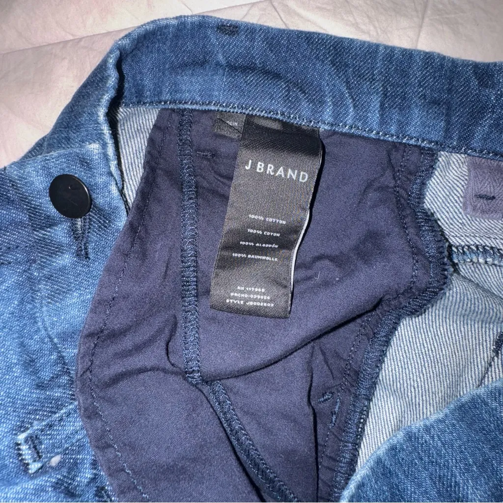 Theory Blue Wide Leg Flare Jeans - Image 6