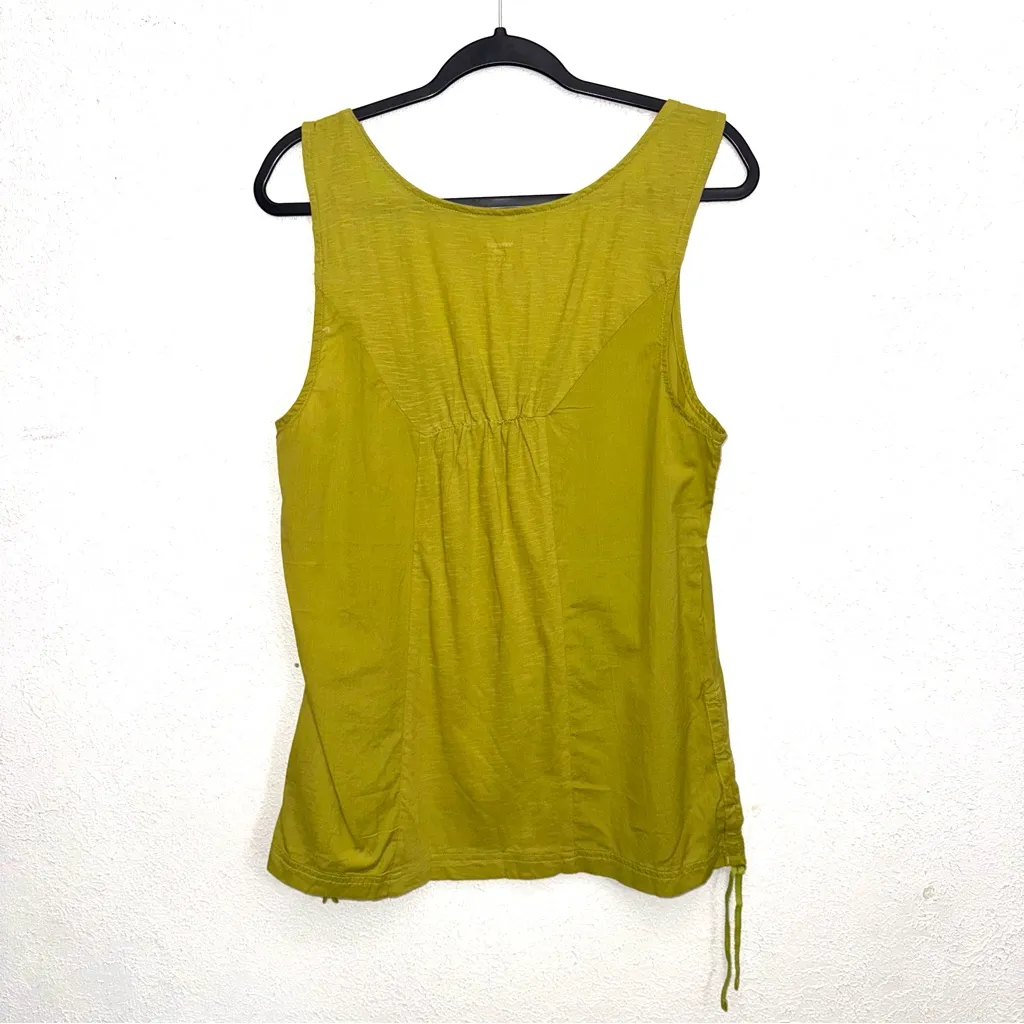 Horny Toad / Toad & Co Chartreuse Green Unveil Drawstring Tank Top Size Large - Image 6