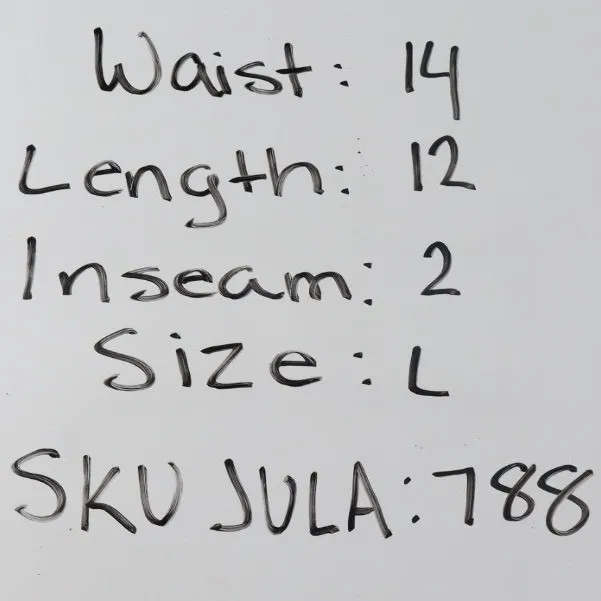 Scalloped Shorts Women's Large Black Stretch Mid Rise Outdoor Everyday Wear - Image 4