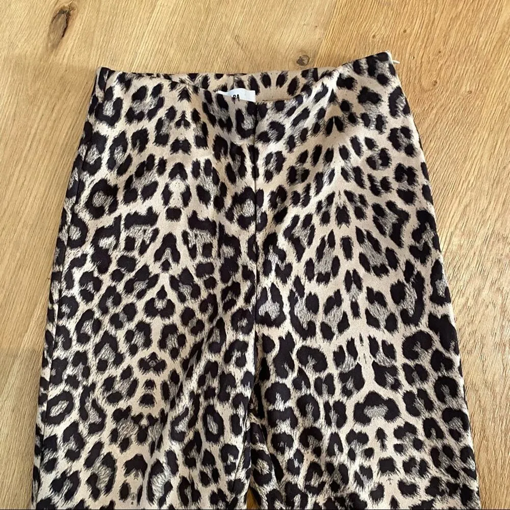 LPA Miley Legging in Leopard Print Faux Suede - Image 3