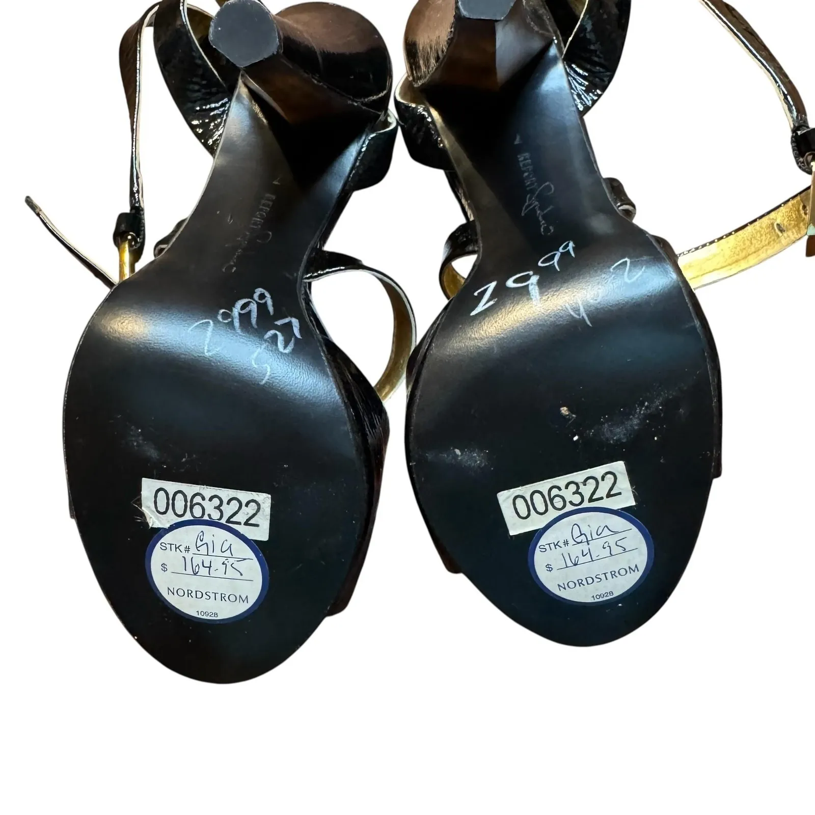 Report‎ Signature Sandals Womens Black Strappy Ankle Strap High Heel Leather Size 9.5 - Image 11