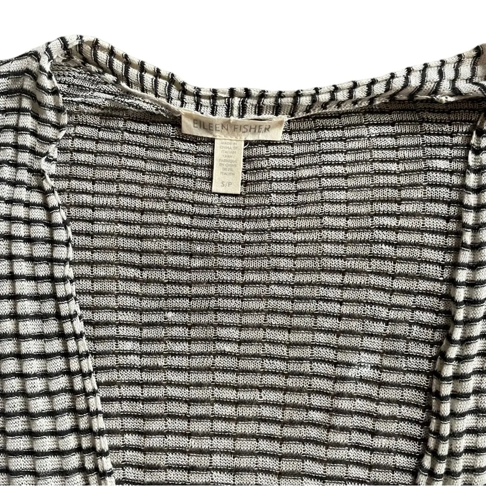 Eileen Fisher Lightweight Sheer Stripe Cardigan Women’s Size Small A10 - Image 5