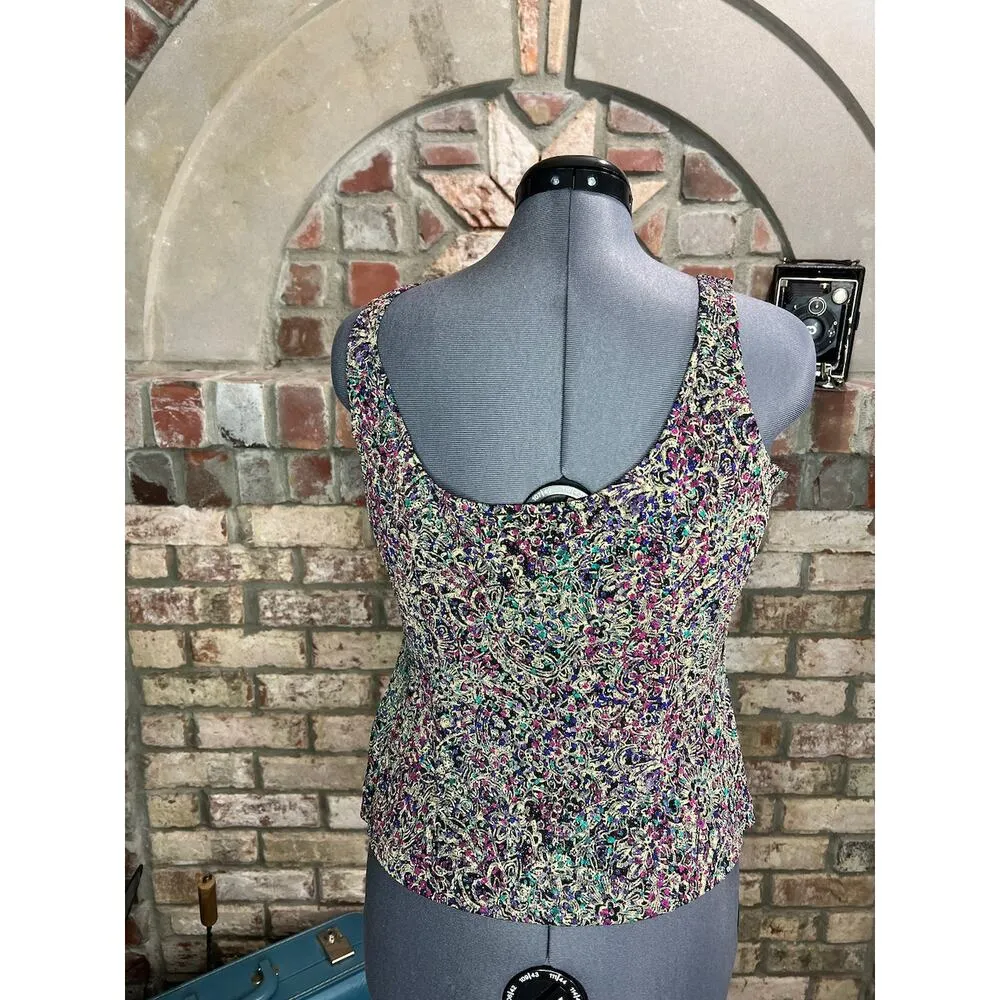 Alex tank top and jacket formal party purple teal sparkle - Image 7