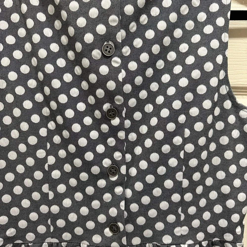 Women’s The Limited sleeveless dress gray white polka dot size 6 NWT - Image 6