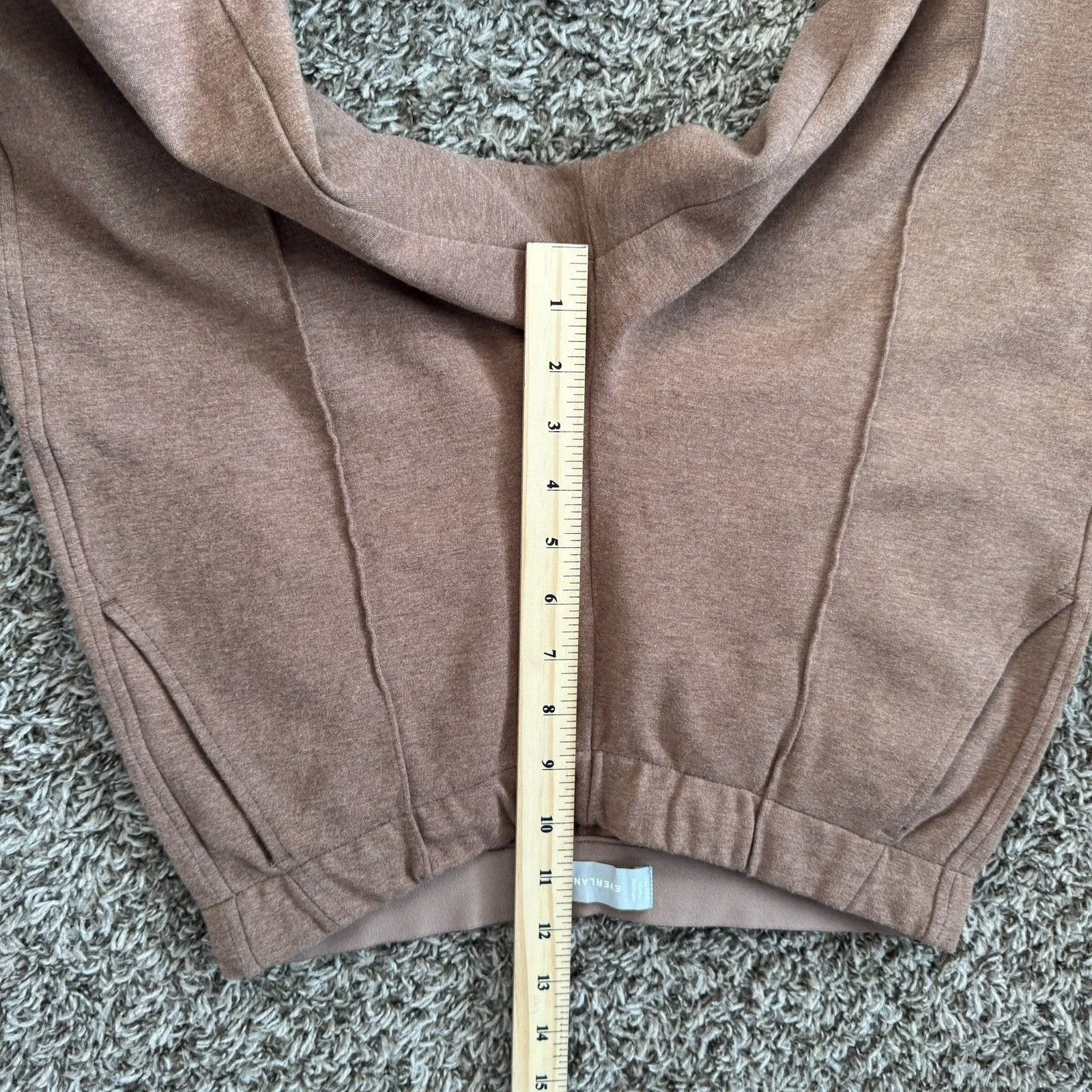 Everlane The Dream Pant Pleated Elastic Waist Pull On Women's Small Camel Brown - Image 8