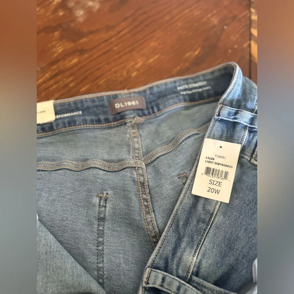 NWT DL1961 plus size 20W Patti straight leg high rise vintage ankle jeans - Image 2