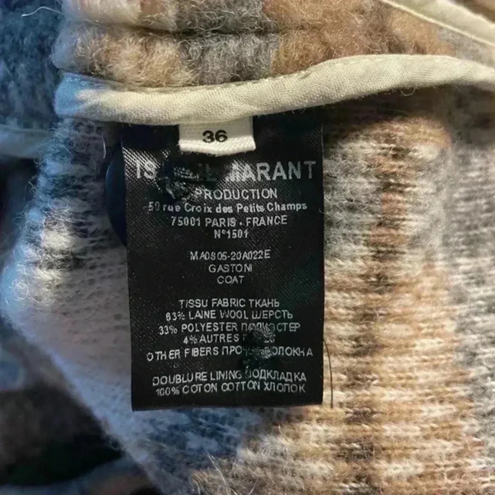 Isabel Marant Étoile Gastoni‎ Checked Wool-blend Jacket Size 36 FR Small - Image 8