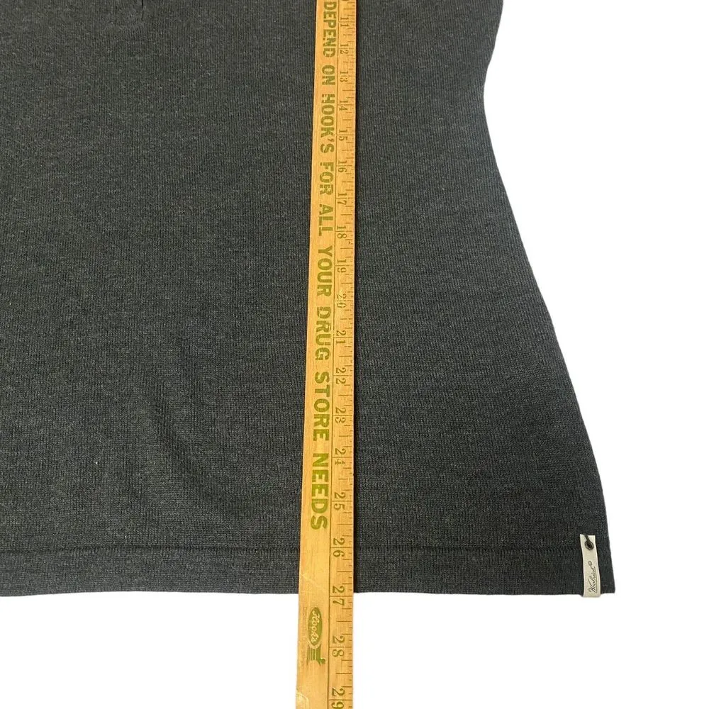 Woolrich Sweater Women’s XL TG Gray Red Fair Aisle Button Henley Cotton Blend - Image 12