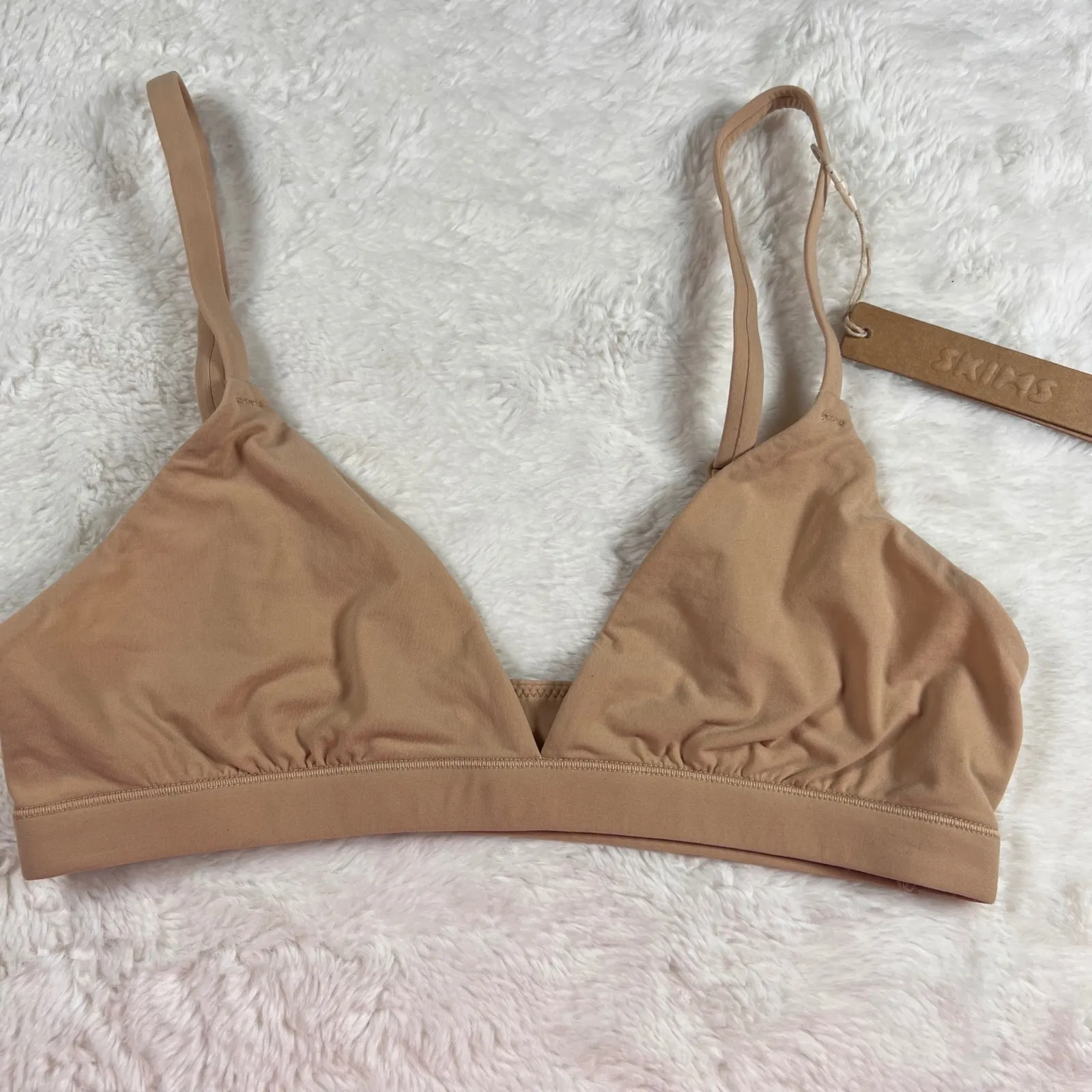 SKIMS Fits Everybody Triangle Bralette Clay Size Small P CH BR TRI 2024 Bra NWT - Image 2