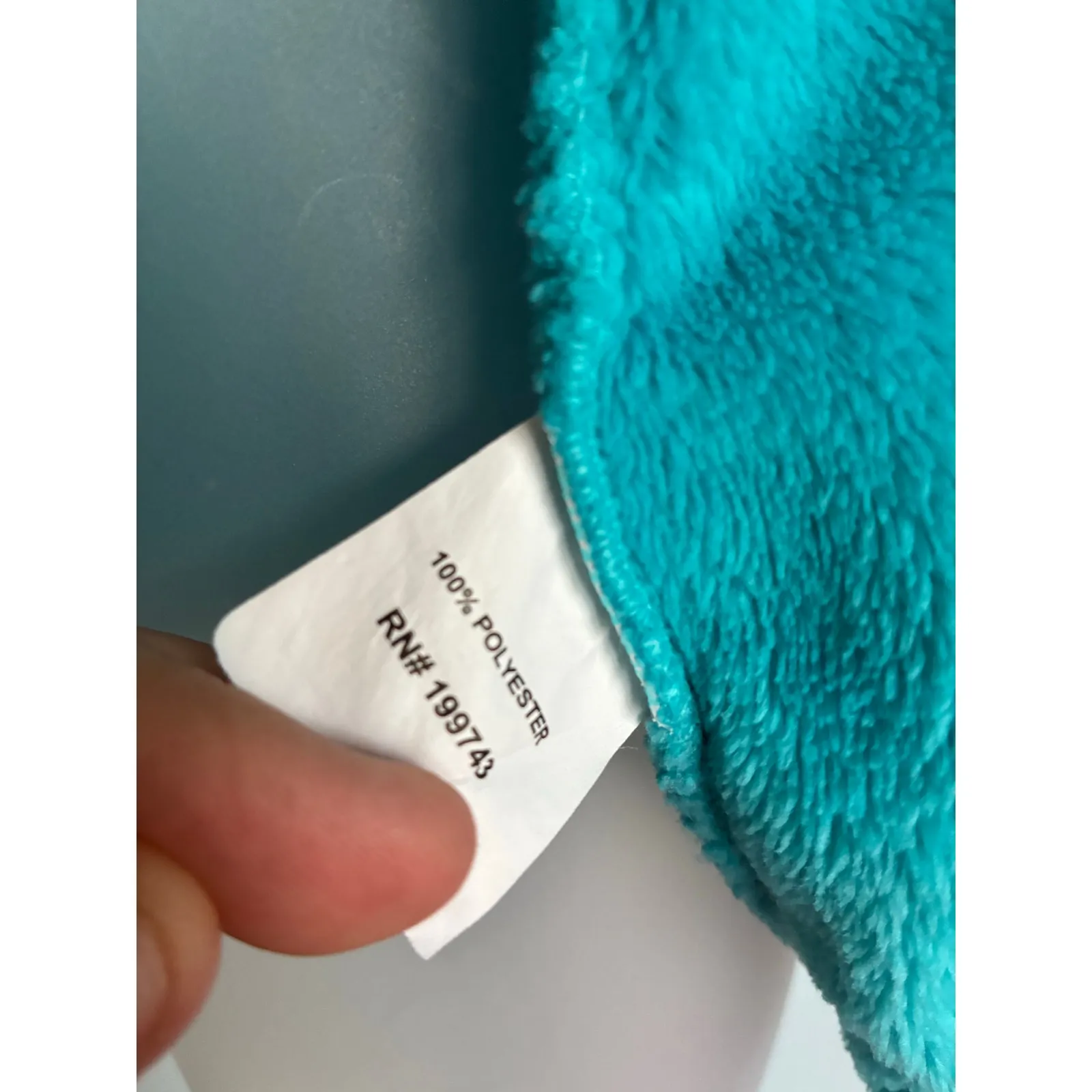 Emily B Teddy Bear Zip Up Fleece Large Blue - Image 4